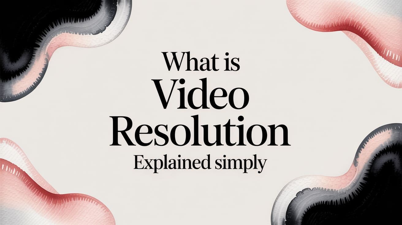 What Is Video Resolution Explained Simply
