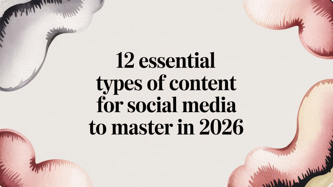 12 Essential Types of Content for Social Media to Master in 2026