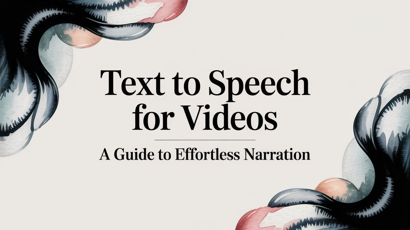 Text To Speech For Videos A Guide To Effortless Narration