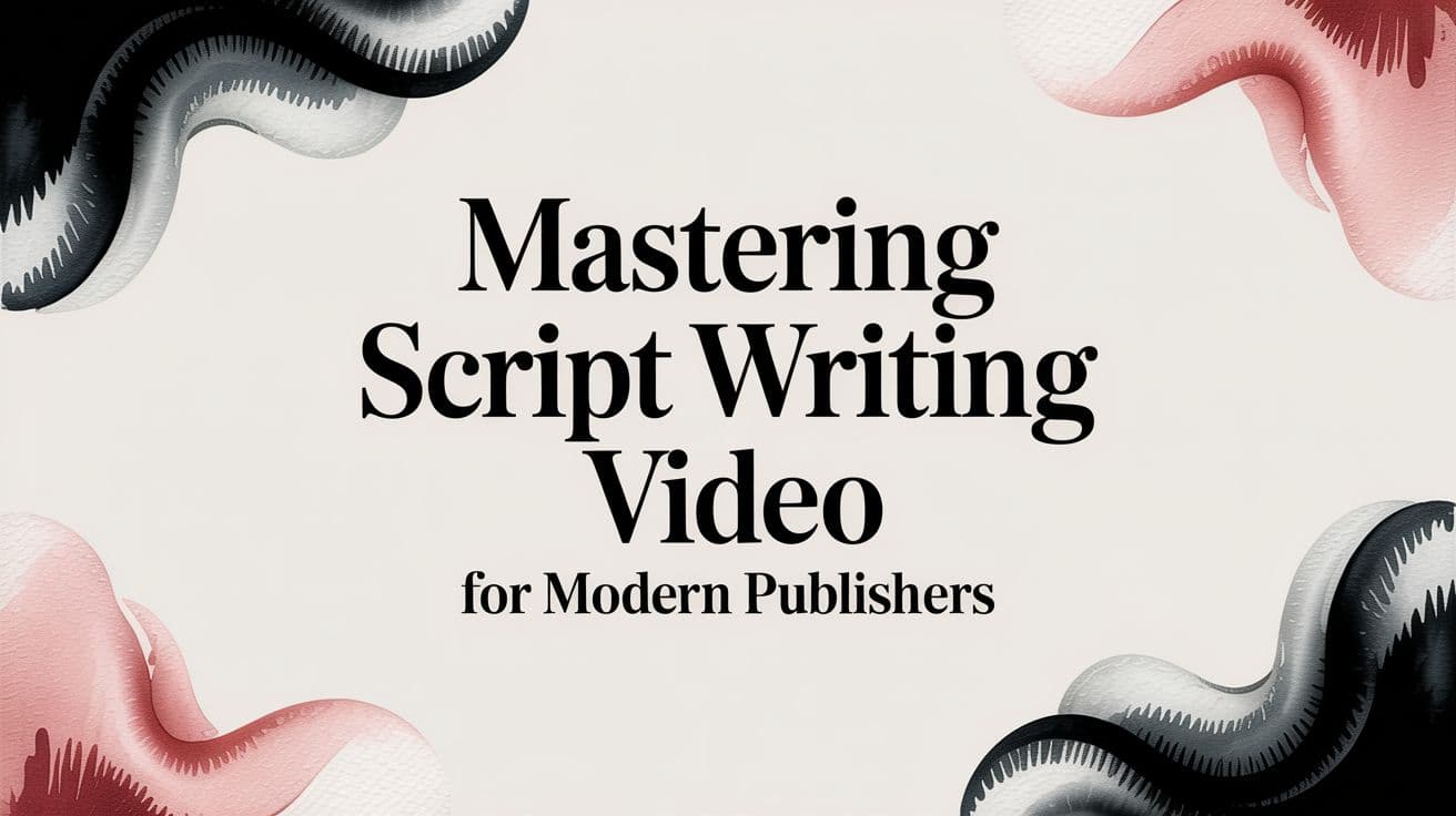 Mastering Script Writing Video for Modern Publishers