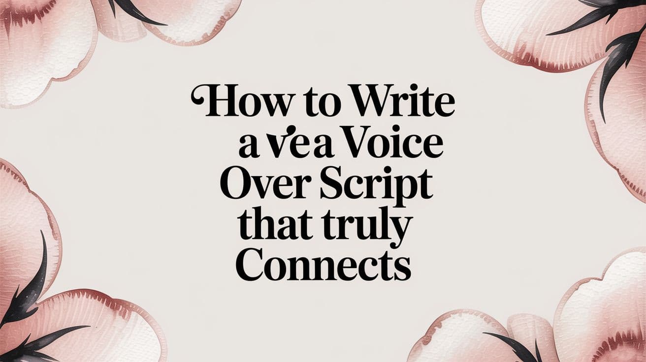 How to Write a Voice Over Script That Truly Connects