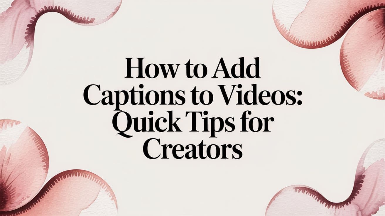 How to add captions to videos: Quick tips for creators